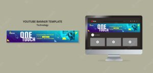 Gradient  technology youtube template