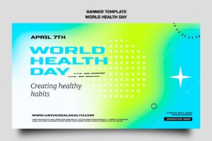 Gradient world health day template