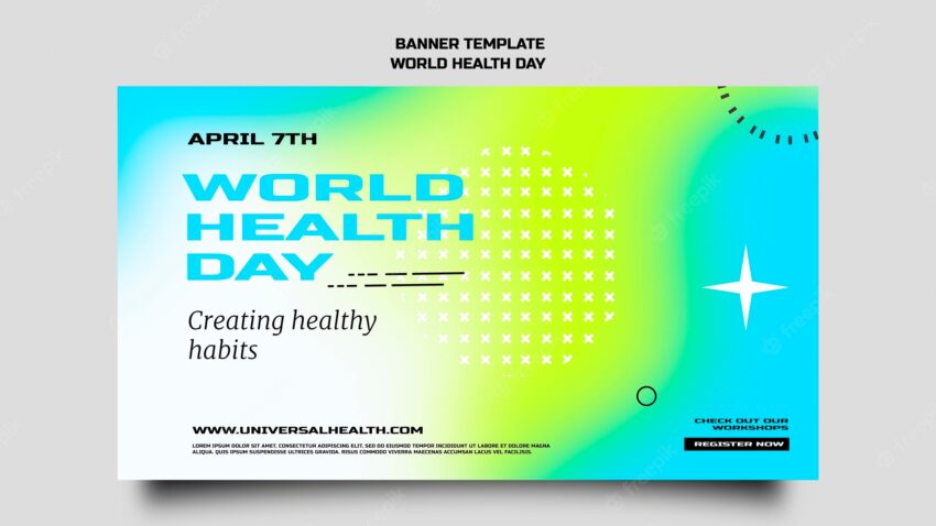 Gradient world health day template