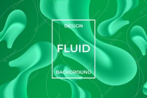 Green background fluid shape