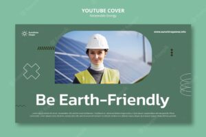 Green energy youtube cover template