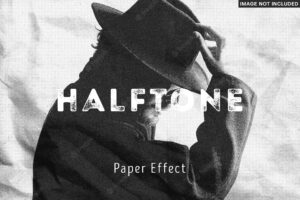 Halftone paper photo effect