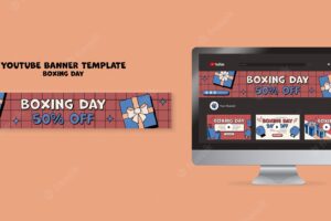 Hand drawn boxing day youtube banner