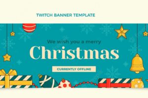 Hand drawn christmas twitch banner
