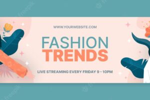 Hand drawn fashion collection twitch banner