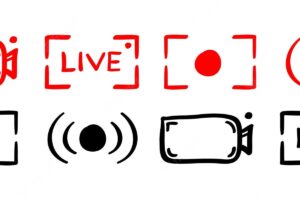 Hand drawn live streaming icon