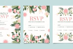 Hand drawn rsvp card template