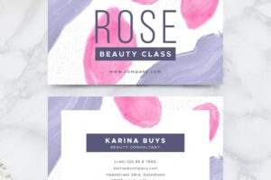 Hand painted business cards