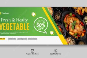 Healthy food vegetable facebook cover