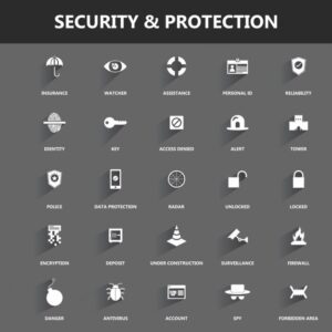 Icons about security and protection