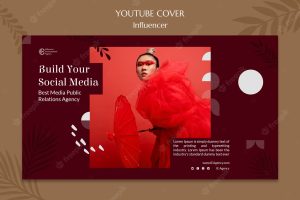Influencer youtube cover template