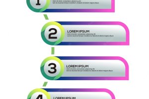 Infographic gradient design colorful