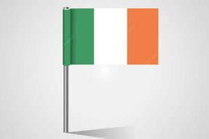 Ireland flag with creative design vector