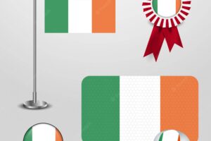 Ireland flag with creative design vector
