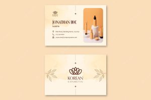 Korean cosmetics business card template