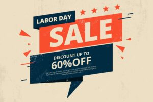Labor day sale background in vintage style