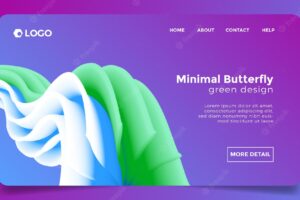 Landing page abstract background purple green