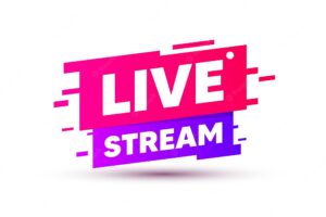 Live stream icon and video broadcasting online broadcast streaming