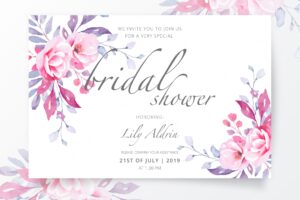 Lovely bridal shower invitation template