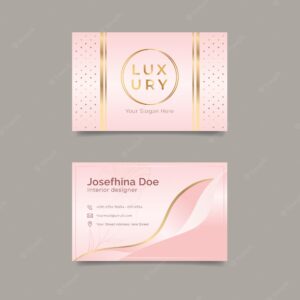 Luxury golden business cards template