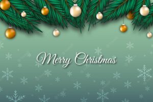 Merry christmas background banner with trendy