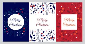 Merry christmas greeting card with christmas tree floral frames and background modern universal art templates vector illustration