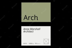 Minimalist construction project business card
