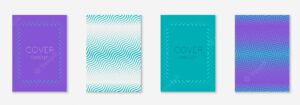 Minimalistic cover template set with gradients