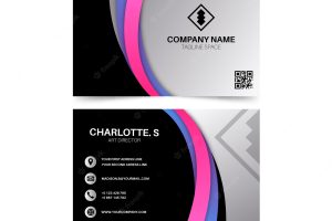 Modern abstract business card with logo