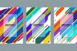 Modern abstract covers set vector illustration
