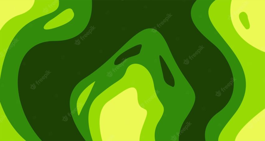 Modern background green papercut abstract