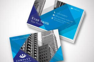 Modern business card template with photo