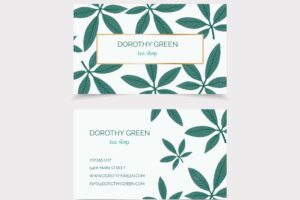 Modern business card with nature design