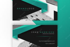 Modern business card with photo