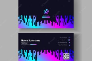 Modern business card with vibrant colors