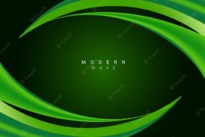 Modern pattern green wave design background