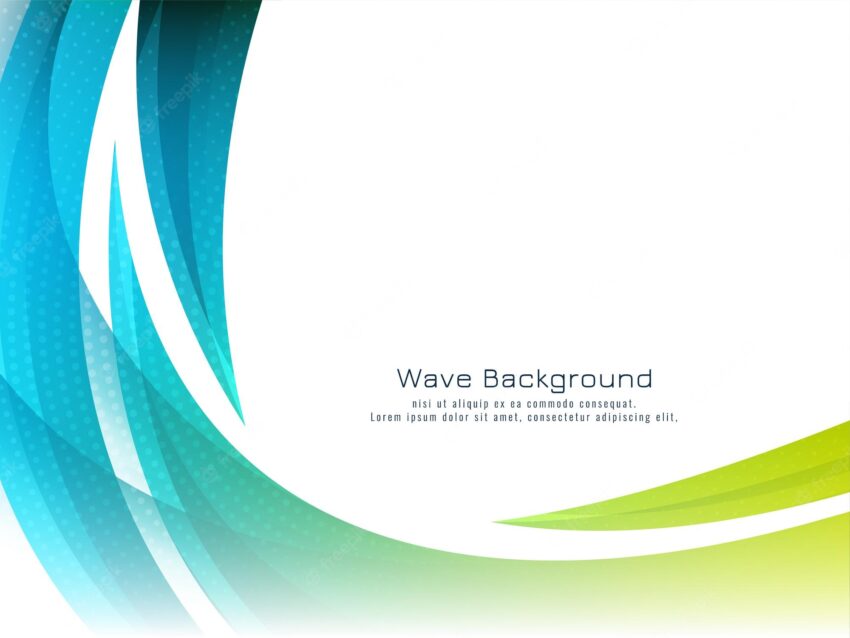 Modern stylish colorful wave design background