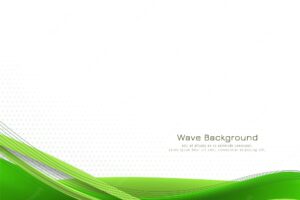 Modern stylish green wave design background