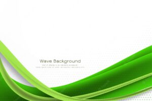 Modern stylish green wave design background