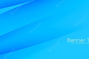 Modern wave style blue motion banner template