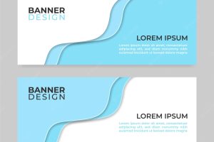 Modern web banner template paper cut design