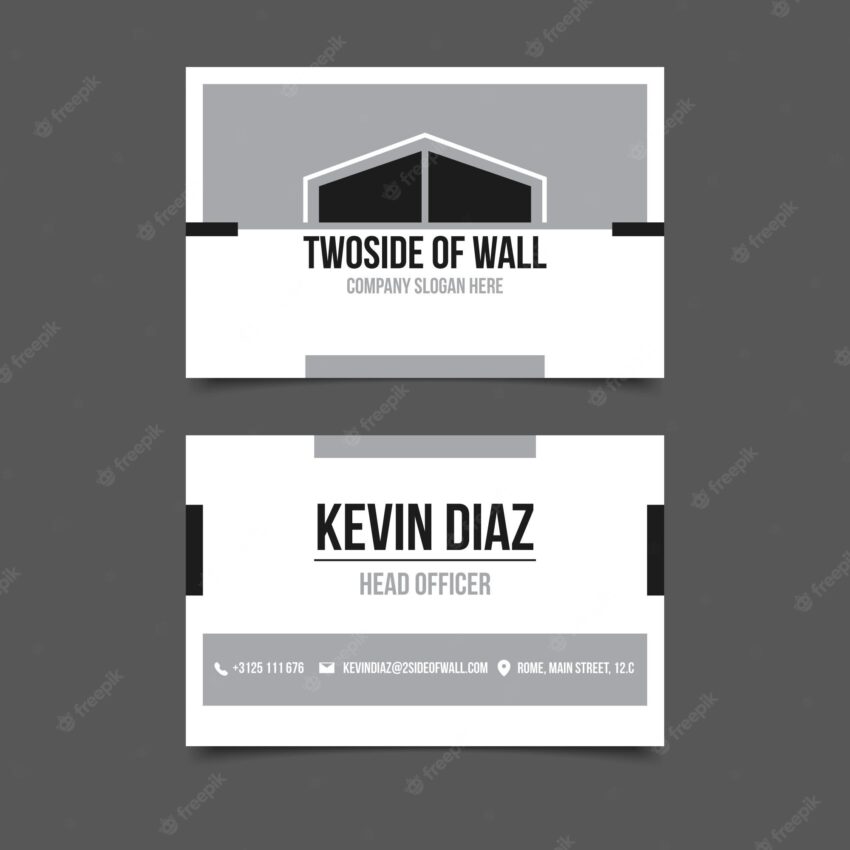 Monochrome business cards collection