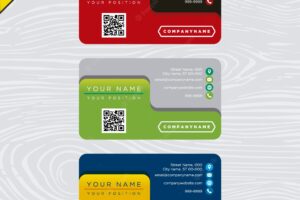 Multicolor business card collection