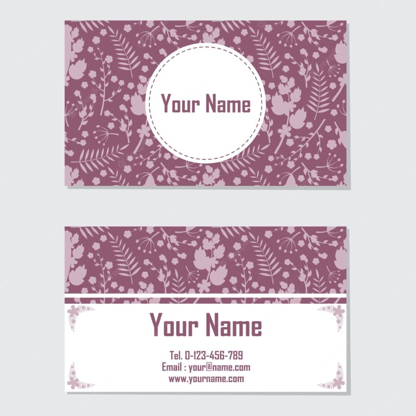 Name card template