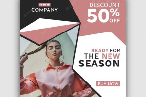New season fashion sale social media and instagram post template