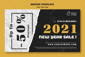 New year sale banner template