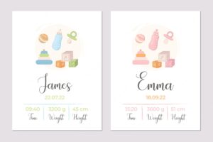 Newborn baby boy poster collection perfect for kids bedroom nursery decoration posters and wall decorations