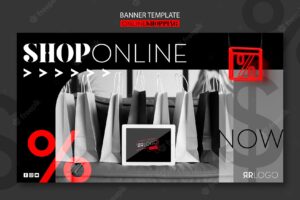 Online fashion shopping horizontal banner