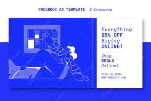 Online shopping and e-commerce social media promo template