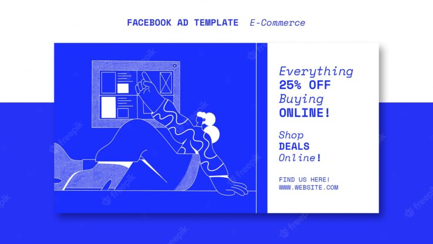 Online shopping and e-commerce social media promo template